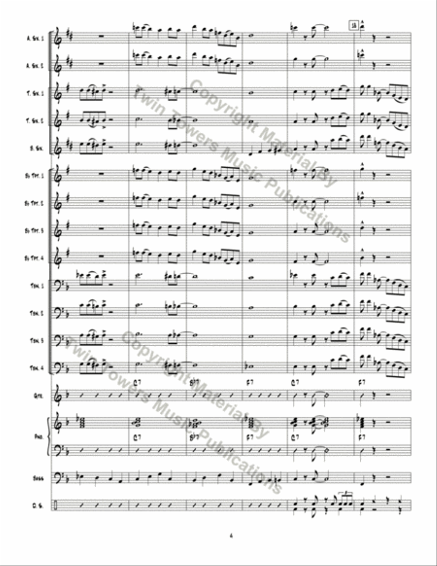 Big Red Rooster Jazz Ensemble scores gallery preview page 5