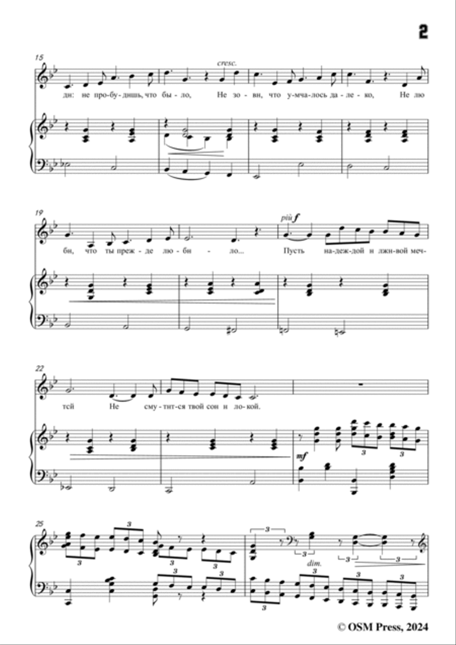 Tchaikovsky-Reconciliation,in g minor,Op.25 No.1 Voice scores gallery preview page 3