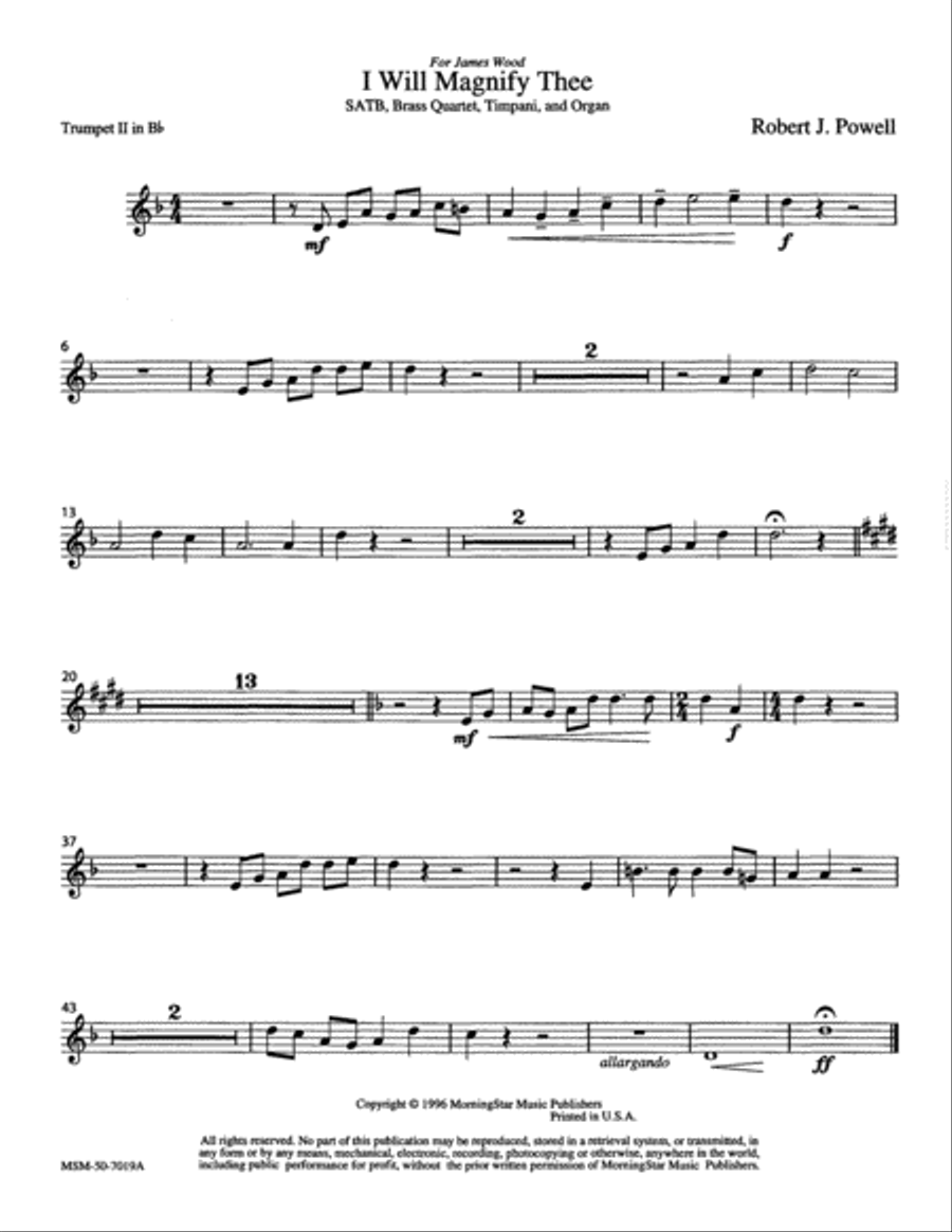 I Will Magnify Thee I Will Magnify Thee Choir scores gallery preview page 2
