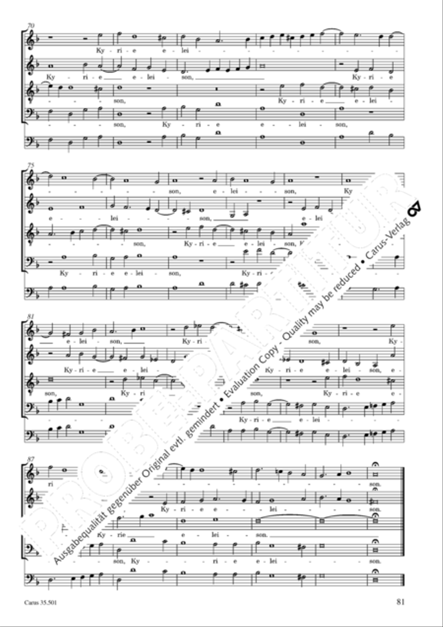 Palestrina: Masses and individual movements Score scores gallery preview page 96
