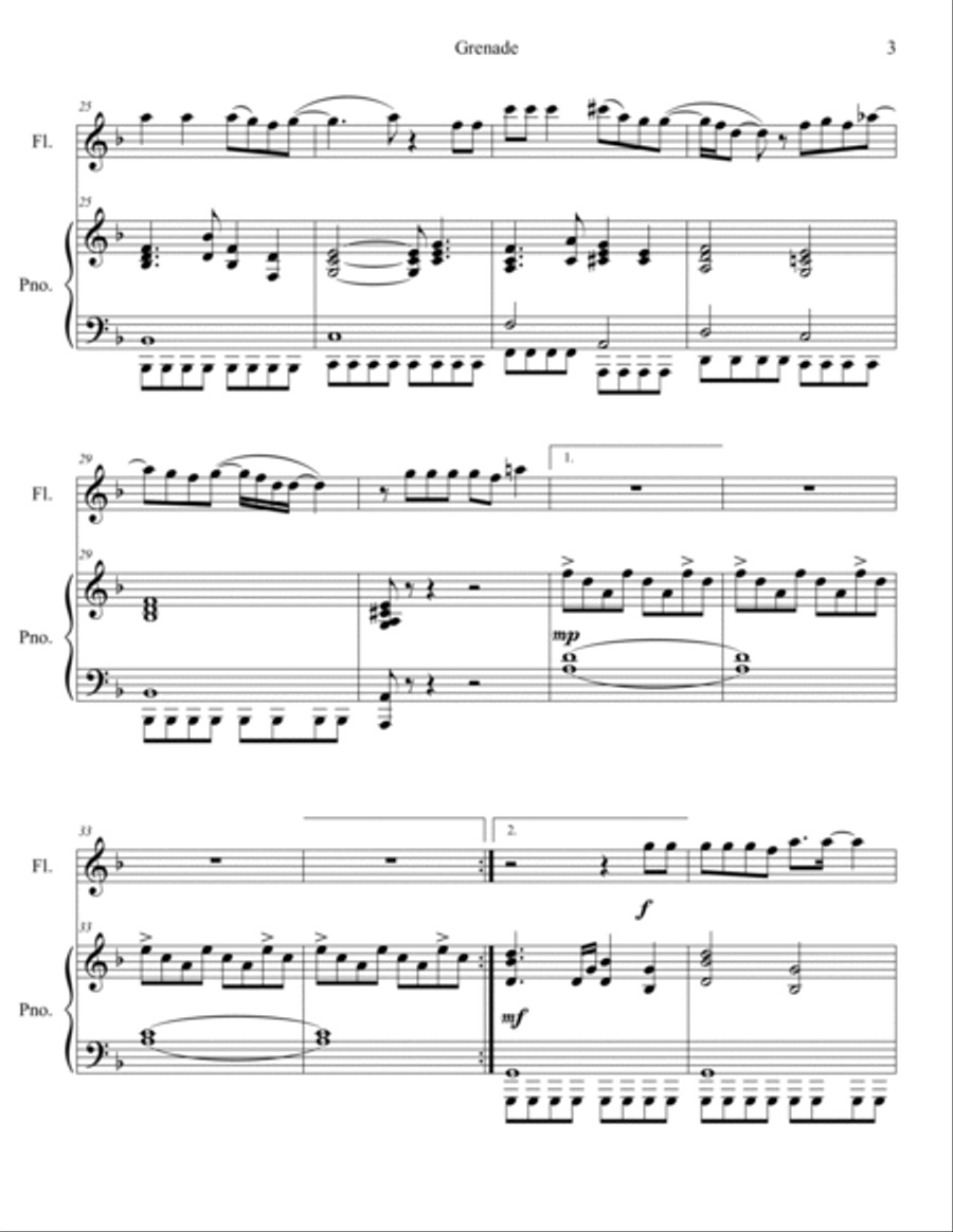 Grenade Flute Solo scores gallery preview page 4