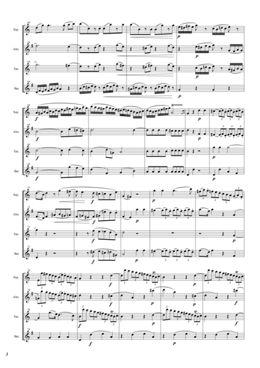 String Quartet KV 465 "Dissonance" for Saxophone Quartet (SATB) image number null