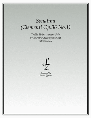 Sonatina-Clementi (Op. 36, No. 1) (treble Bb instrument solo)
