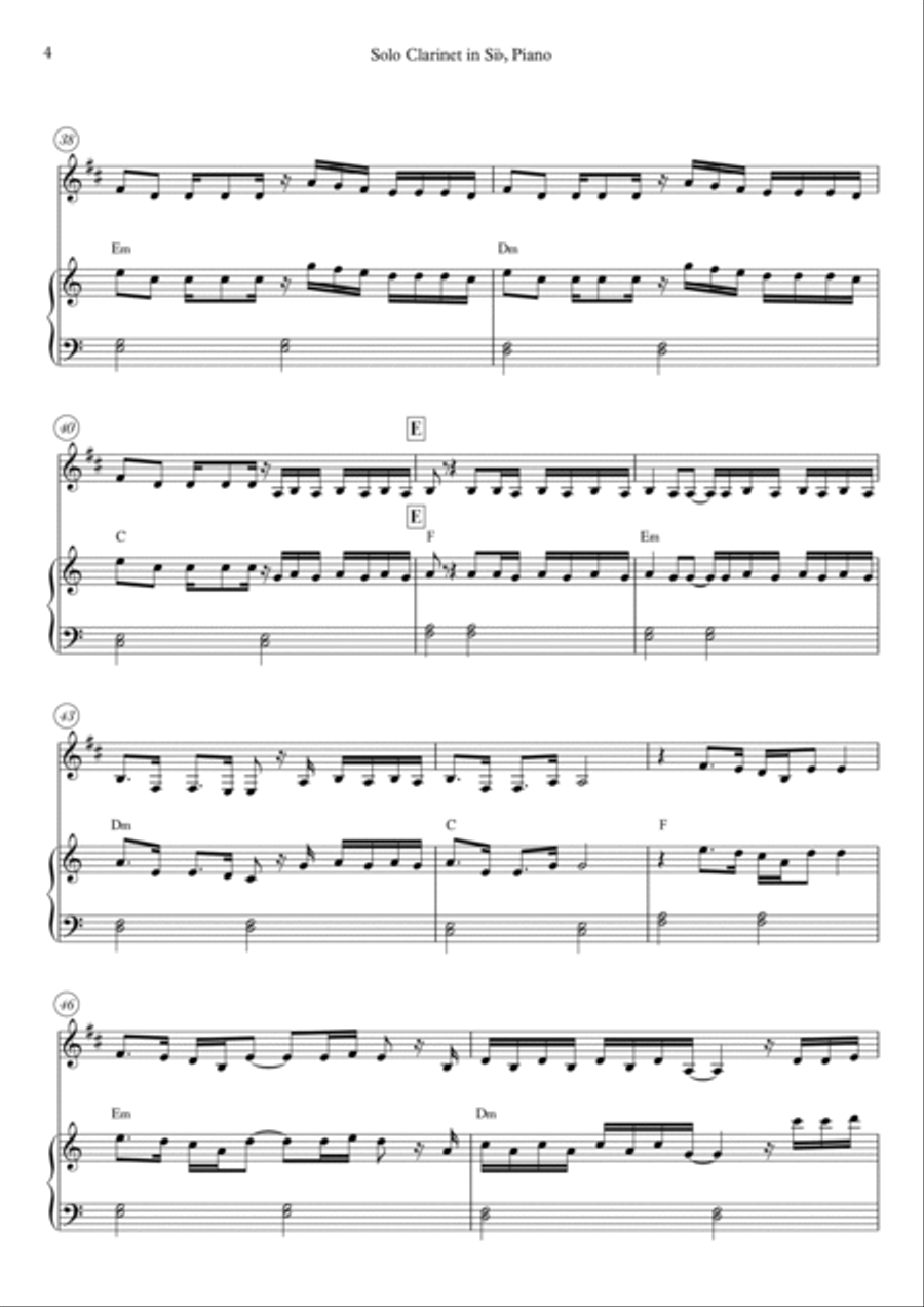 Peaches Clarinet Solo scores gallery preview page 4