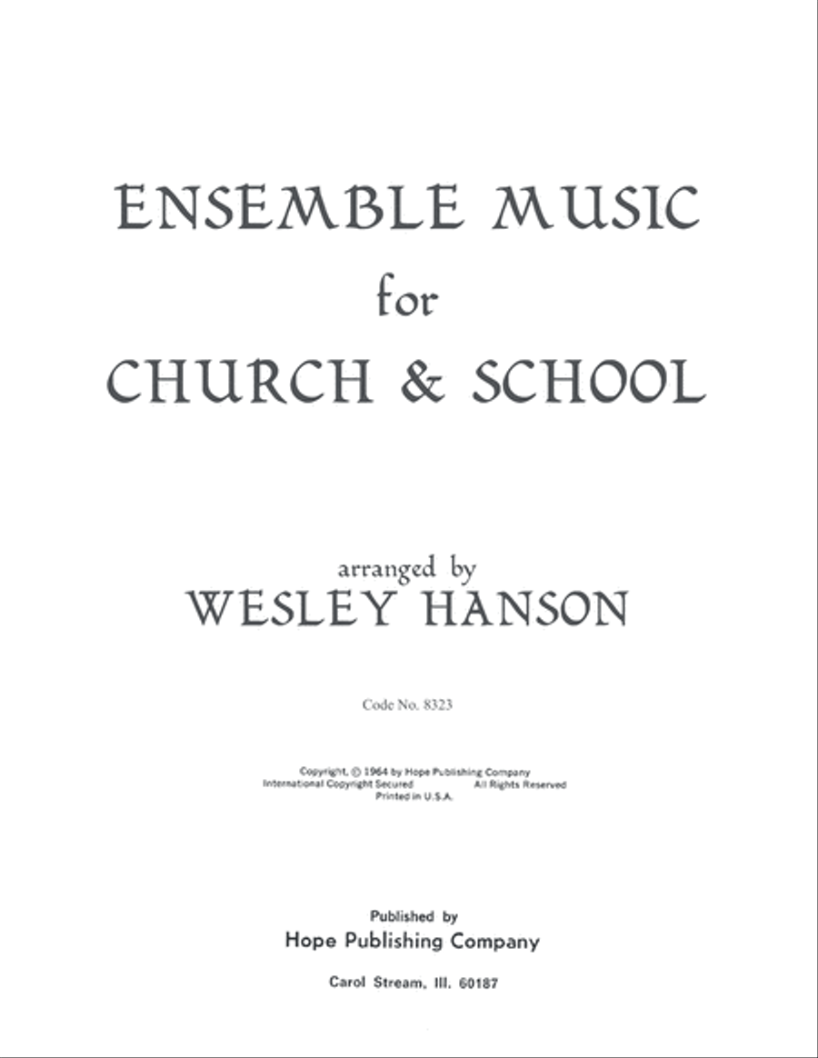 Ensemble Music for Church and School