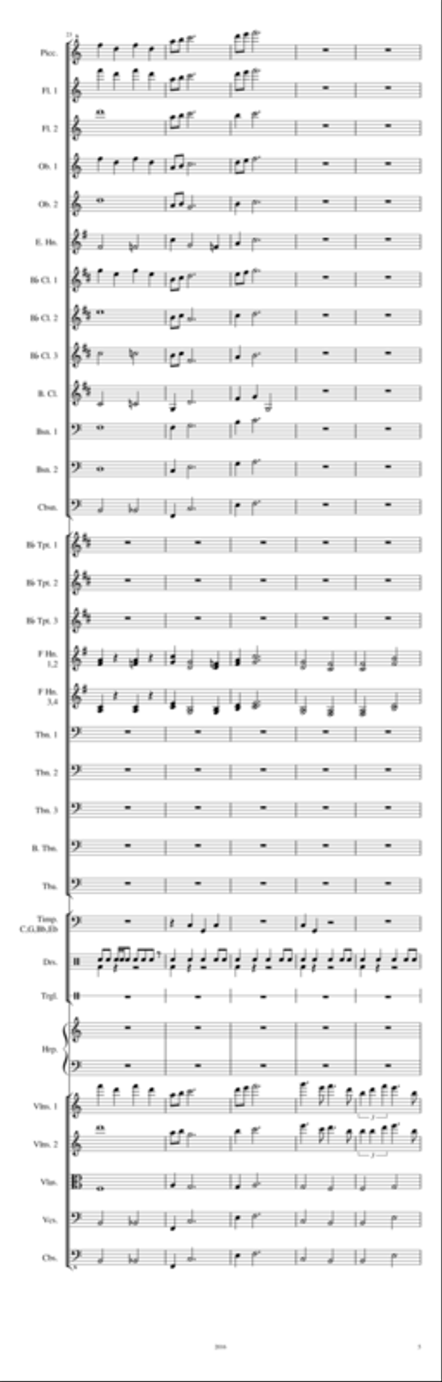Journey into Carlsbad Caverns Full Orchestra scores gallery preview page 5