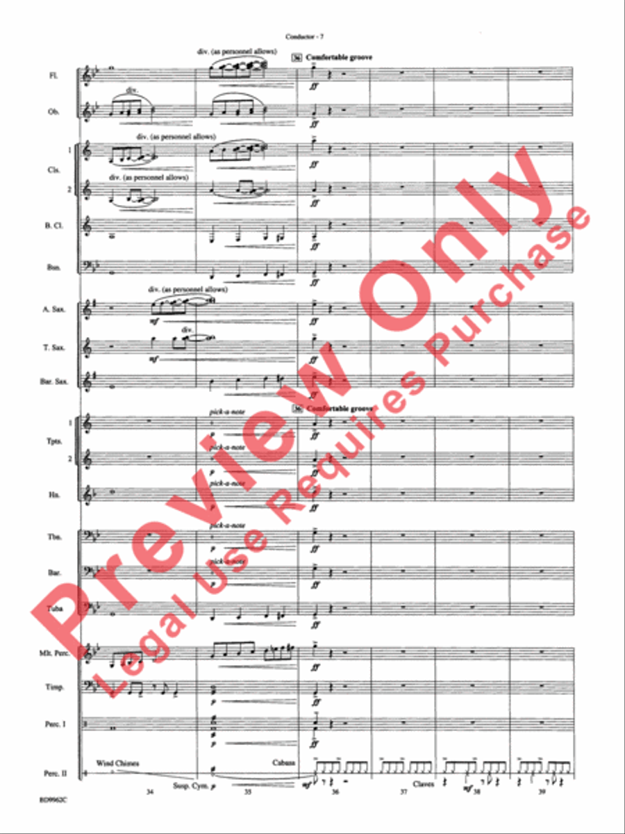 Rites of Tamburo Concert Band scores gallery preview page 10