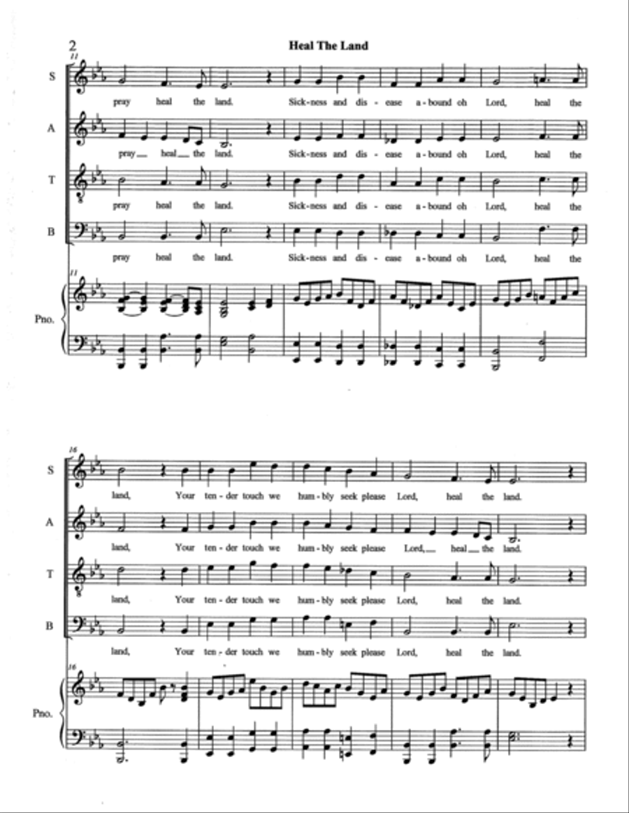 Heal The Land Choir scores gallery preview page 2