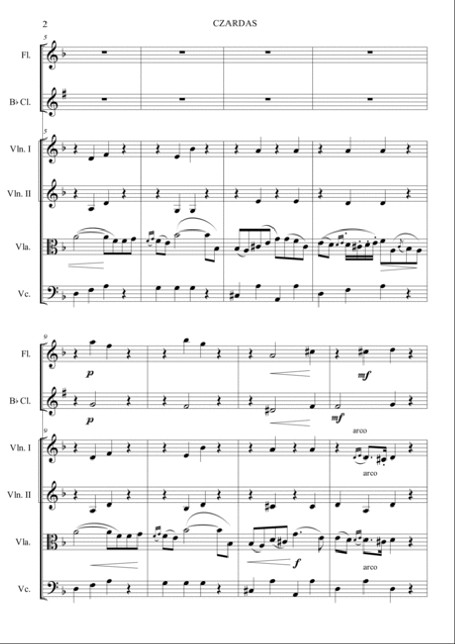 Czardas Czardas Orchestra scores gallery preview page 2