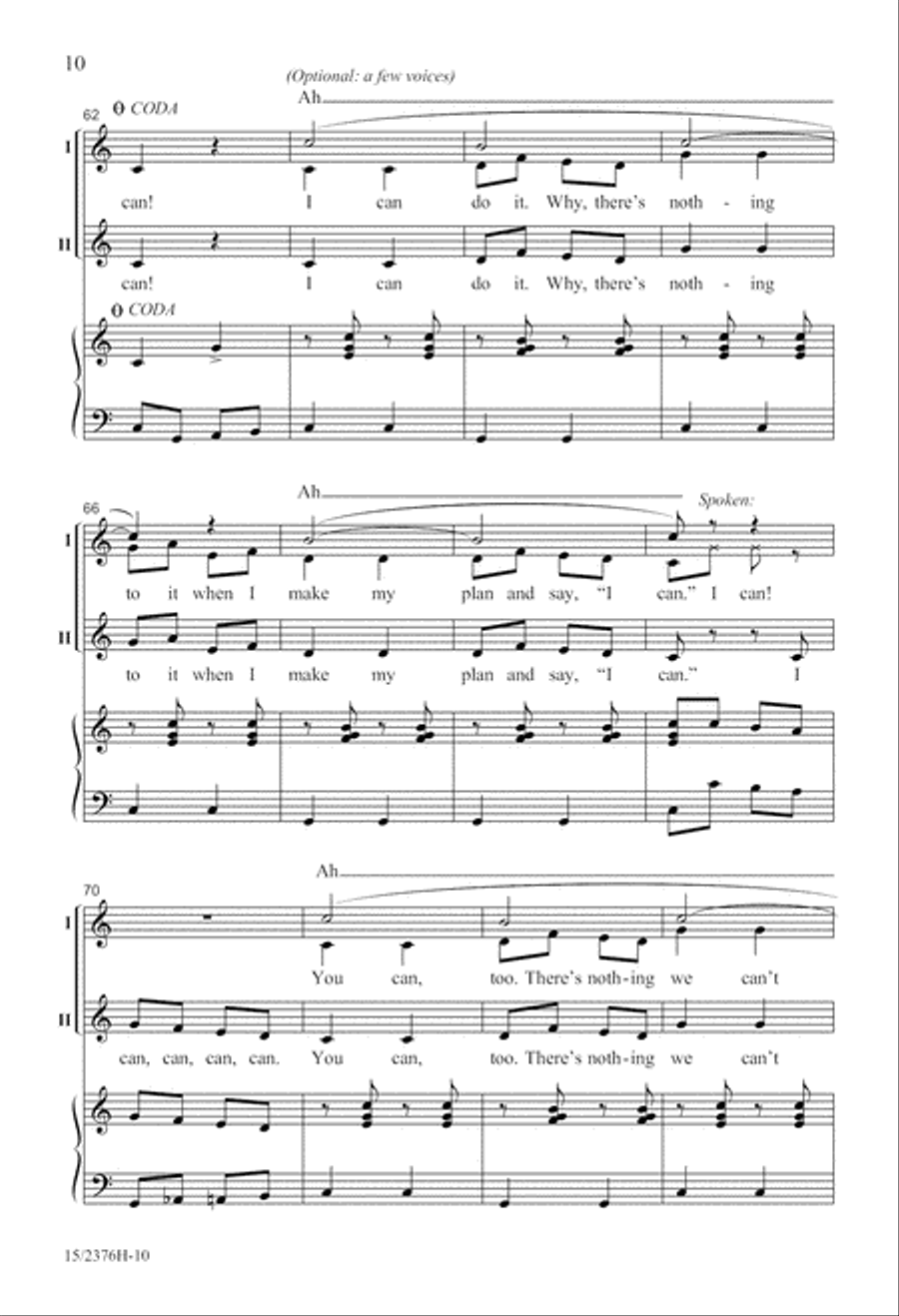 I Can, Can! I Can, Can! 2-Part scores gallery preview page 10