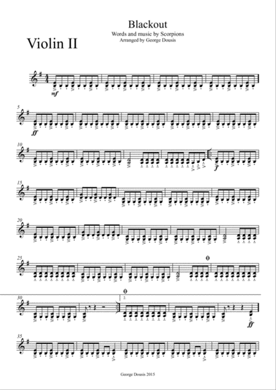 Blackout String Quartet scores gallery preview page 6