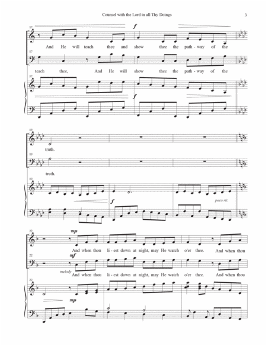 Counsel with the Lord in All Thy Doings for 2-Part Mixed Chorus and Piano 2-Part scores gallery preview page 4