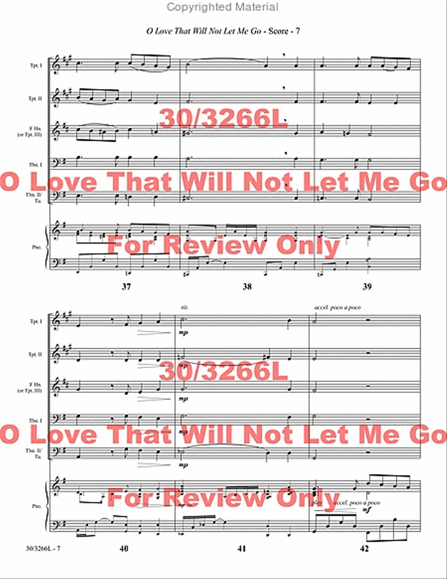 O Love That Will Not Let Me Go Brass Ensemble scores gallery preview page 8