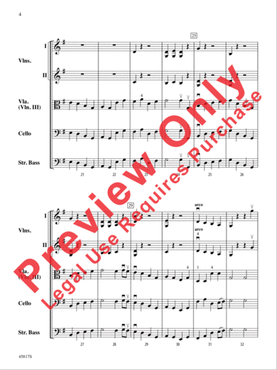 The Girl I Left Behind Me String Orchestra scores gallery preview page 4