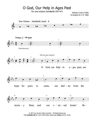 O God Our Help in Ages Past - One octave handbells G4 - F#5