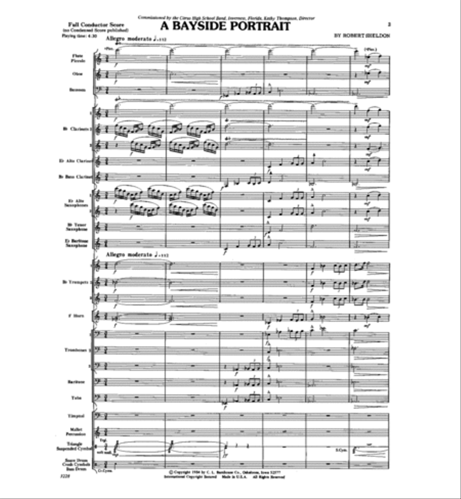 A Bayside Portrait Concert Band scores gallery preview page 2