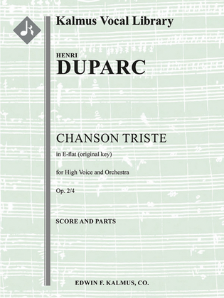 Chanson Triste [composer's transcription, E-flat]