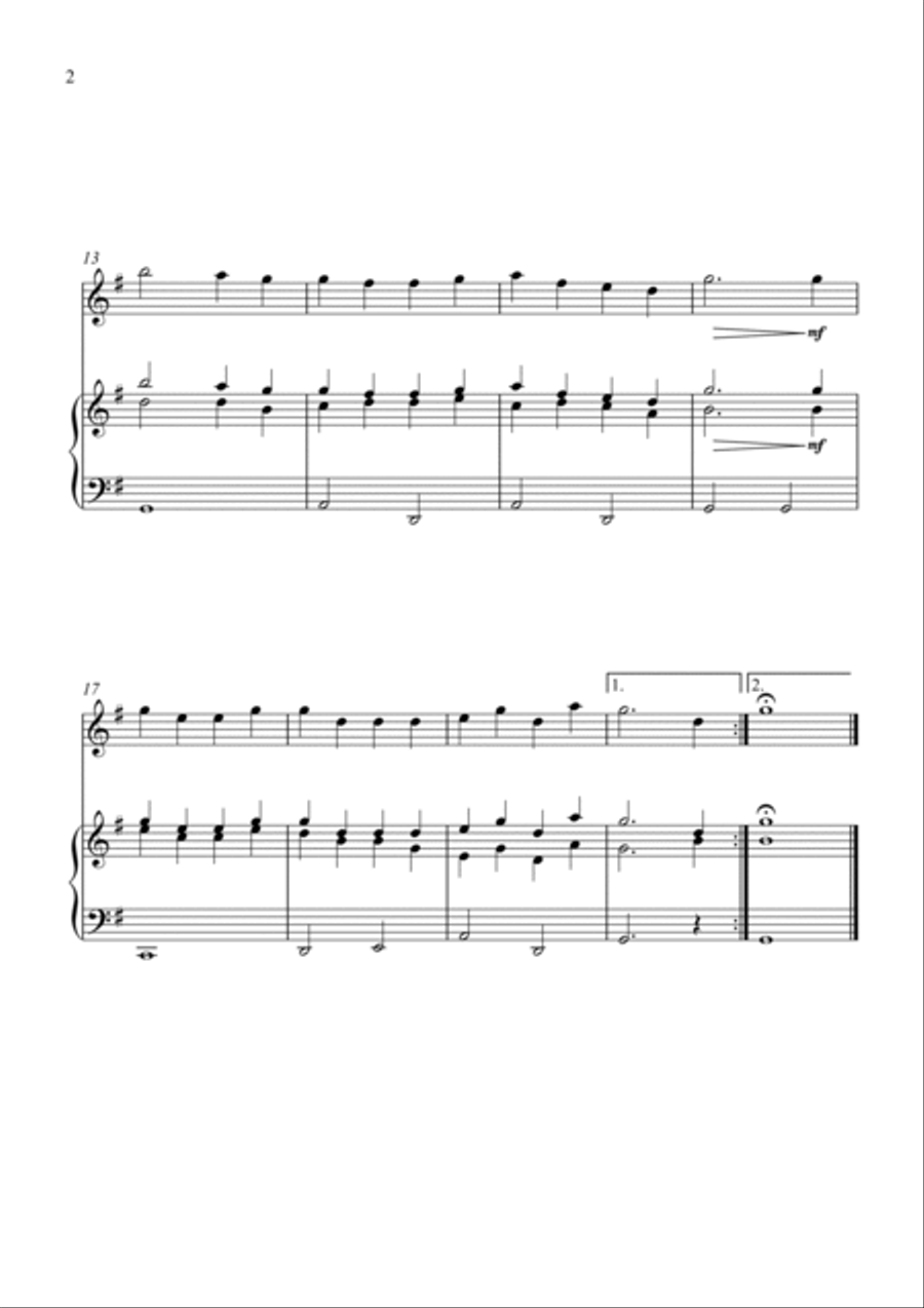 America The Beautiful - Oboe solo and piano Piano scores gallery preview page 2