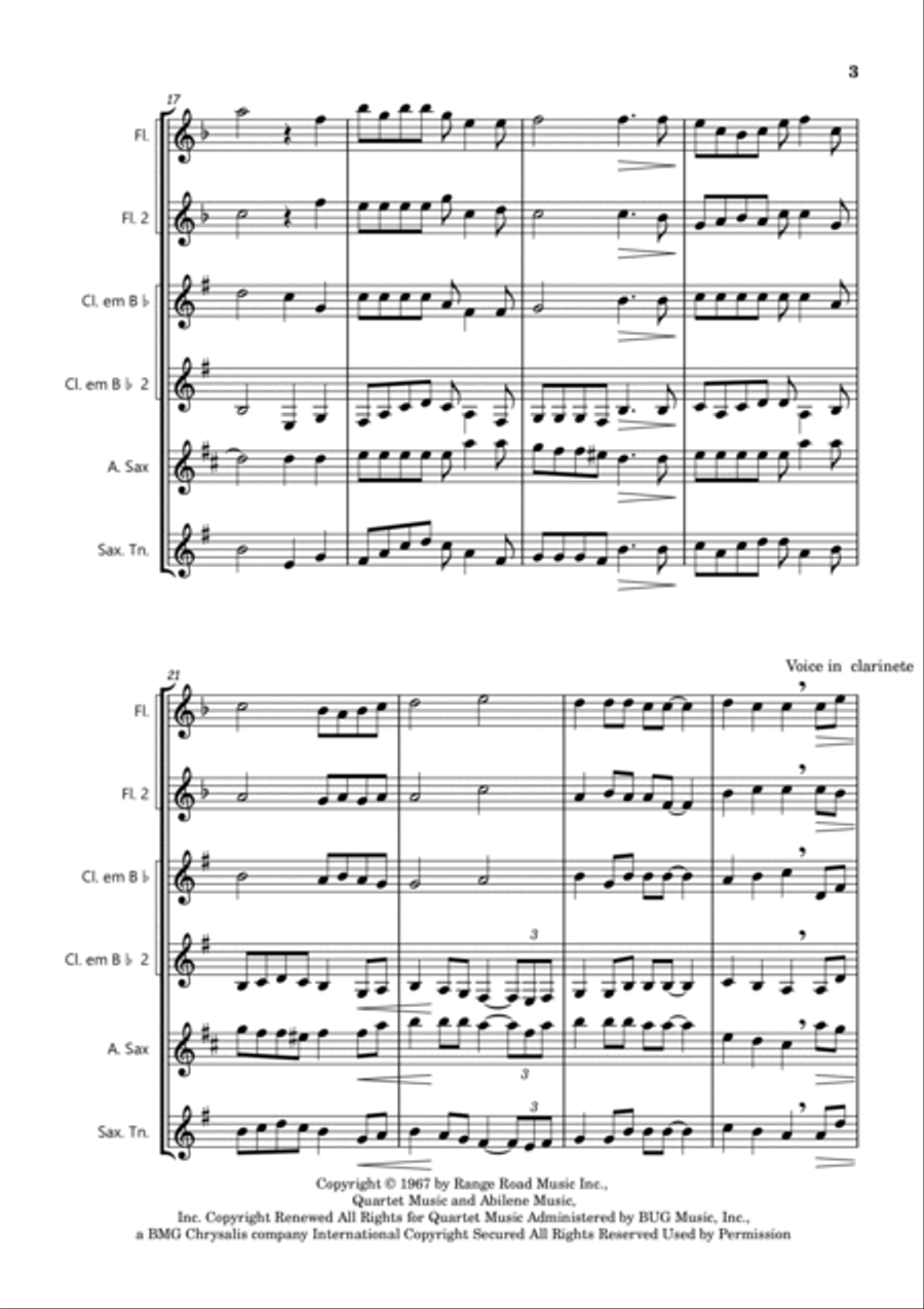 What A Wonderful World Clarinet scores gallery preview page 3