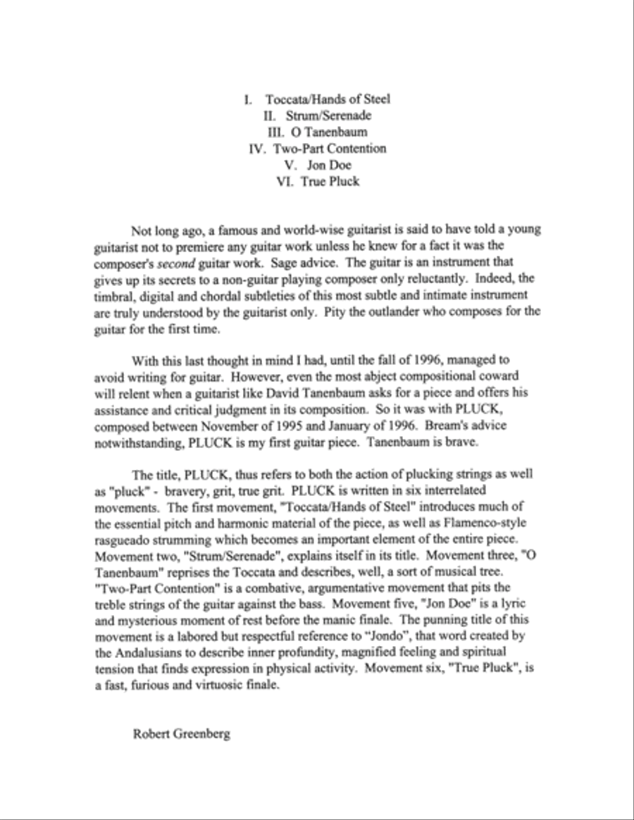 Pluck for guitar Classical Guitar scores gallery preview page 3