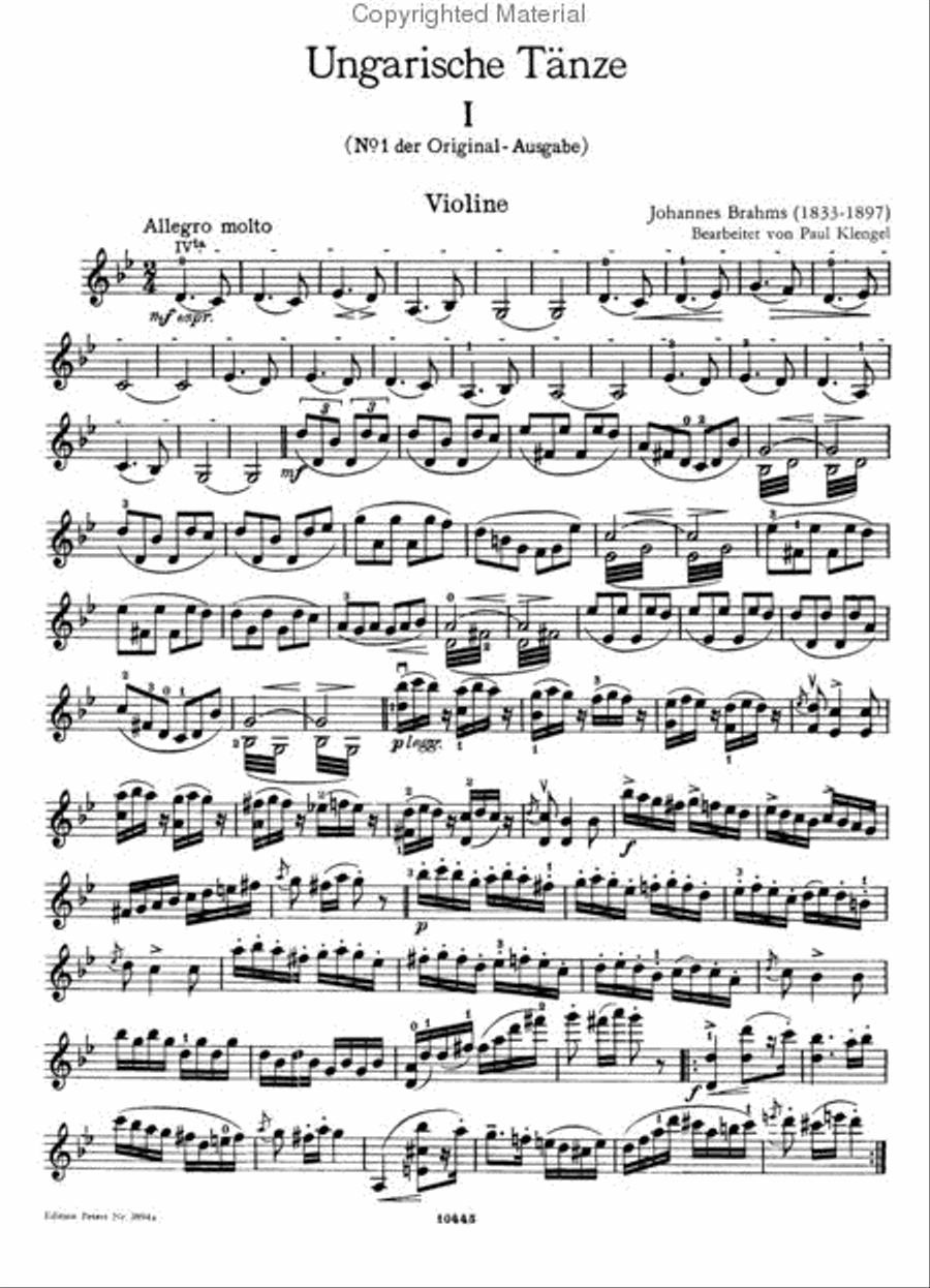 12 Hungarian Dances Violin Solo scores gallery preview page 4