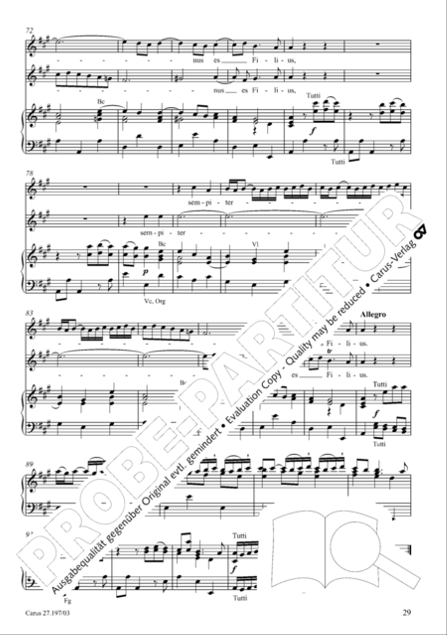 Te Deum in D a due cori SSATB scores gallery preview page 29