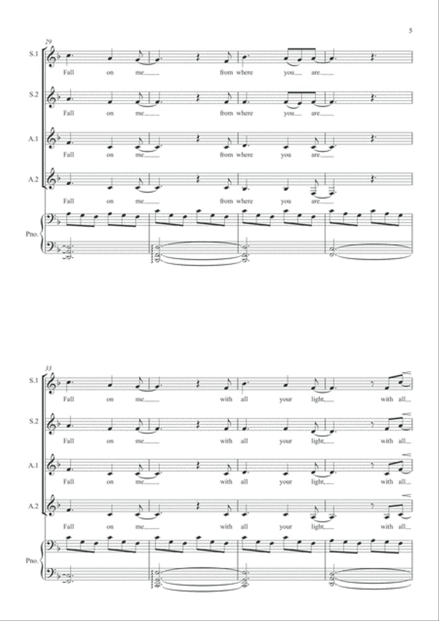 Fall On Me SSAA scores gallery preview page 5