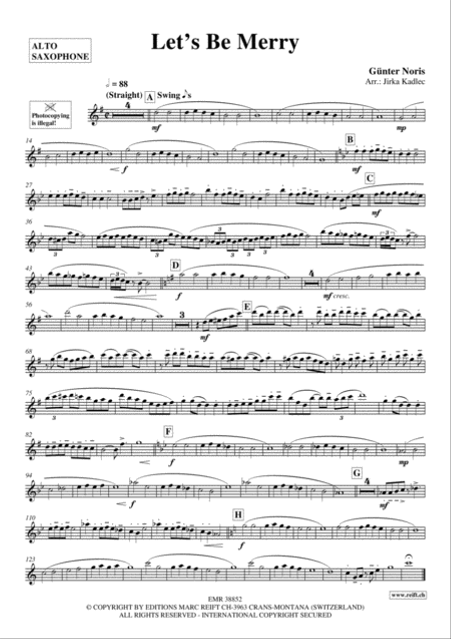 Let's Be Merry Let's Be Merry Alto Saxophone scores gallery preview page 2