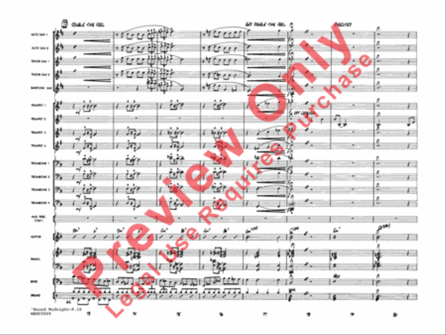 'Round Midnight Jazz Ensemble scores gallery preview page 12