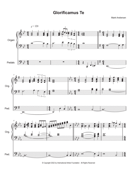 Glorificamus Te for solo organ by Mark Andersen
