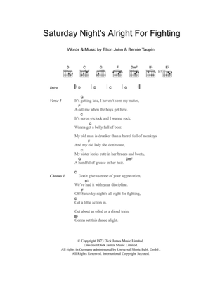 Book cover for Saturday Night's Alright For Fighting