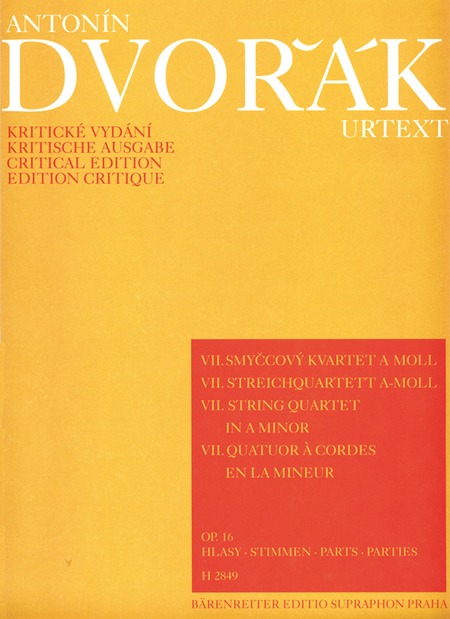 Dvorak Antonin: String Quartet No. 7 in A minor Op. 16