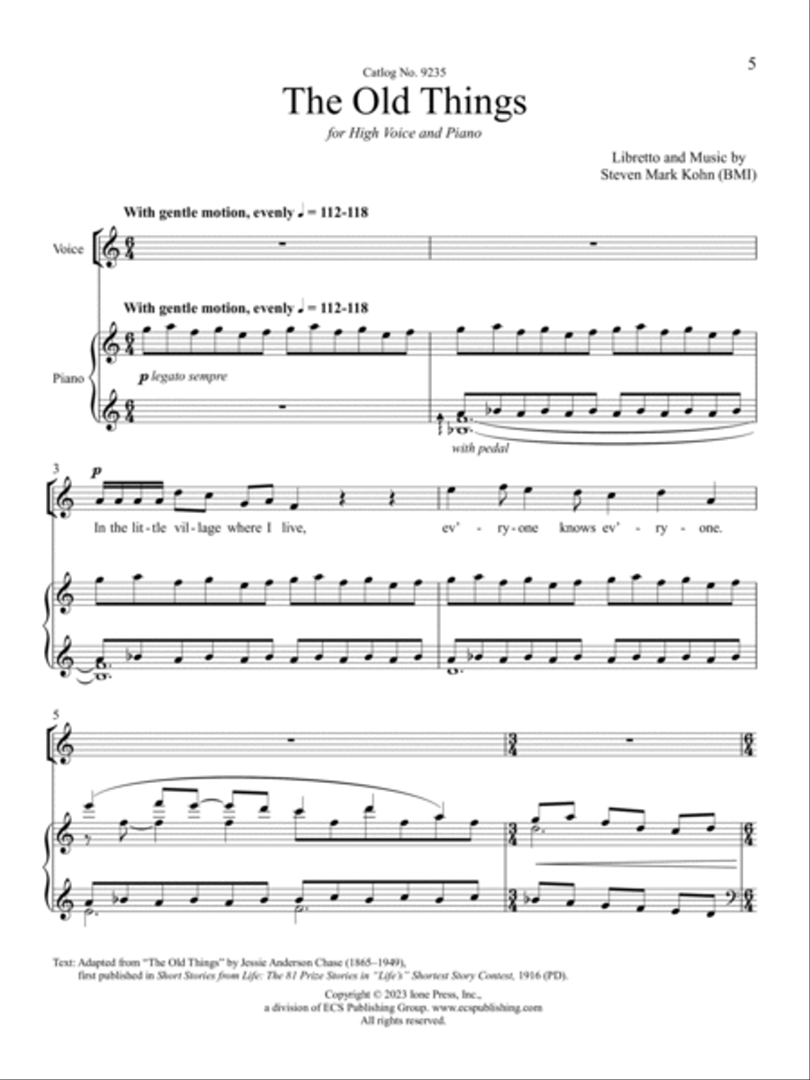 The Old Things The Old Things High Voice scores gallery preview page 5