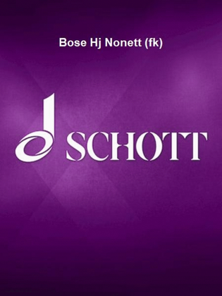 Book cover for Bose Hj Nonett (fk)