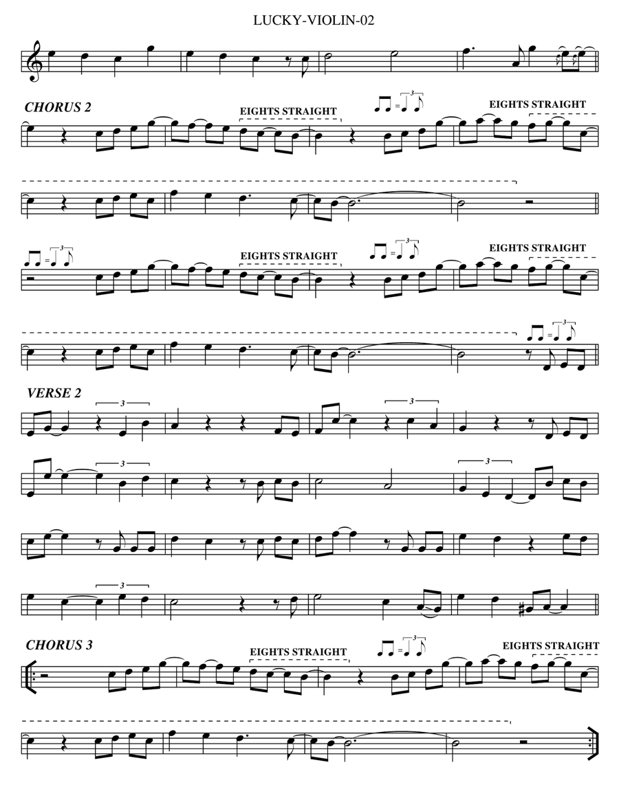 Lucky Violin Solo scores gallery preview page 2