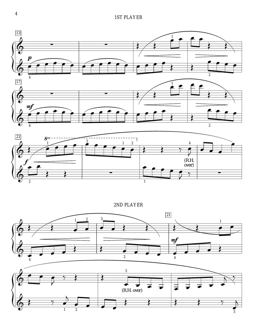 Pinwheels Piano Duet scores gallery preview page 4