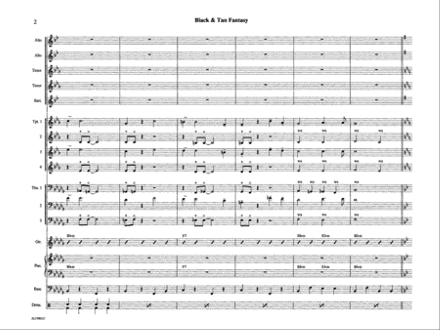 Black and Tan Fantasy: Score Jazz Ensemble scores gallery preview page 6