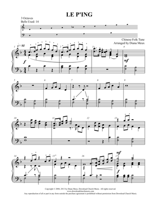 LE P'ING (Handbells or Handchimes anthem - 3 octaves)