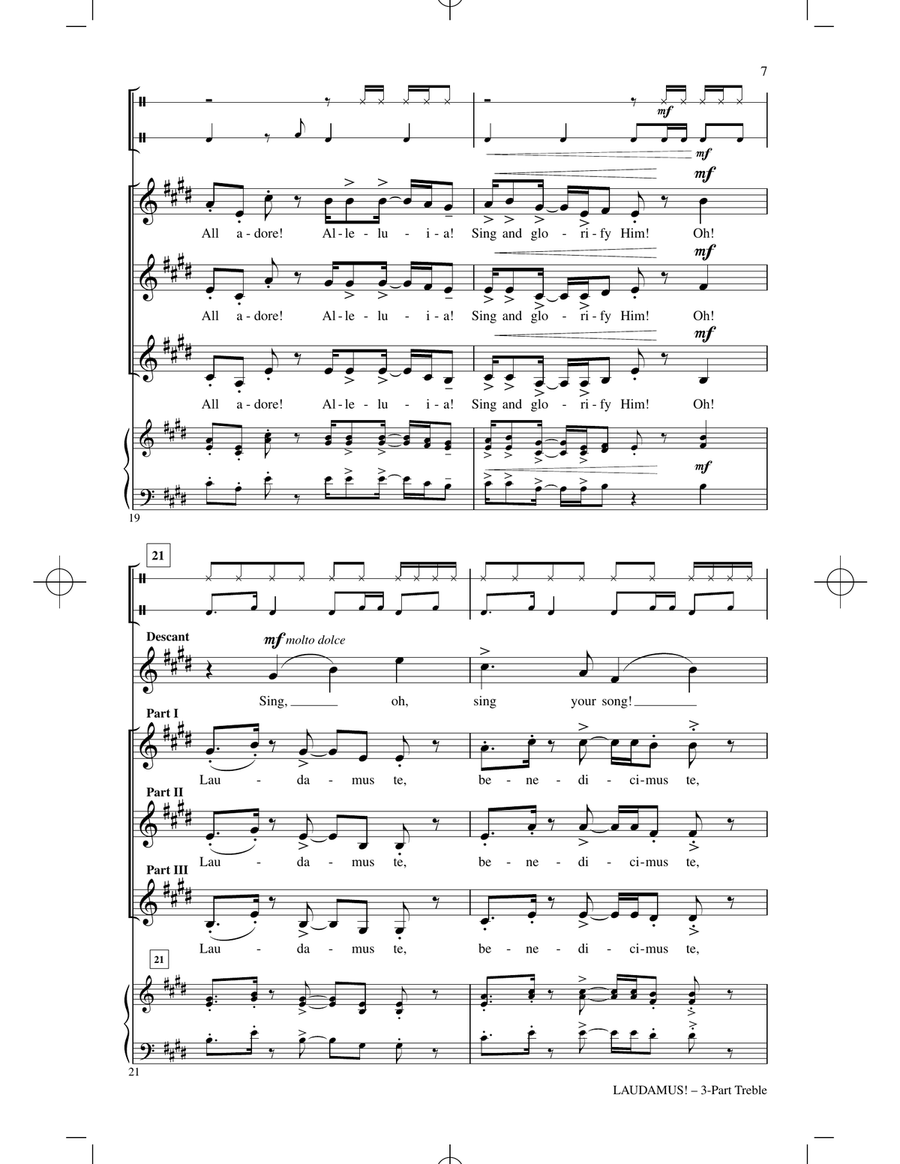 Laudamus! Laudamus! 3-Part scores gallery preview page 5