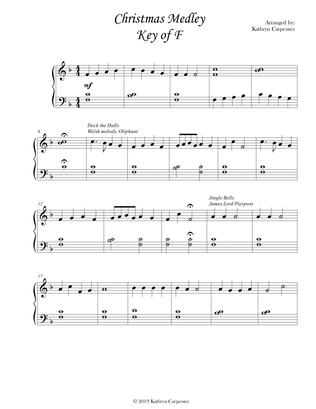 Book cover for Christmas Medley (Easy Piano) F major
