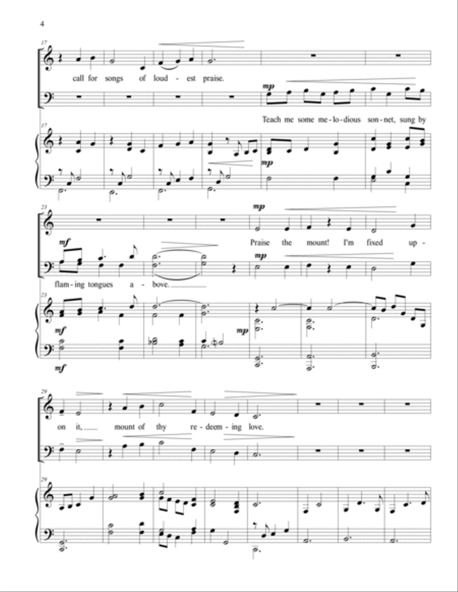 Seal My Heart (Come Thou Fount) 4-Part scores gallery preview page 4