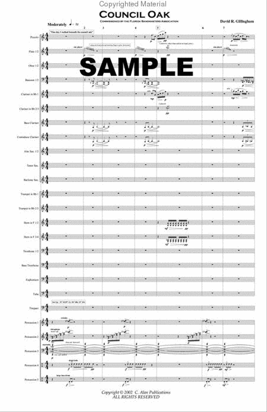 Council Oak Concert Band scores gallery preview page 2