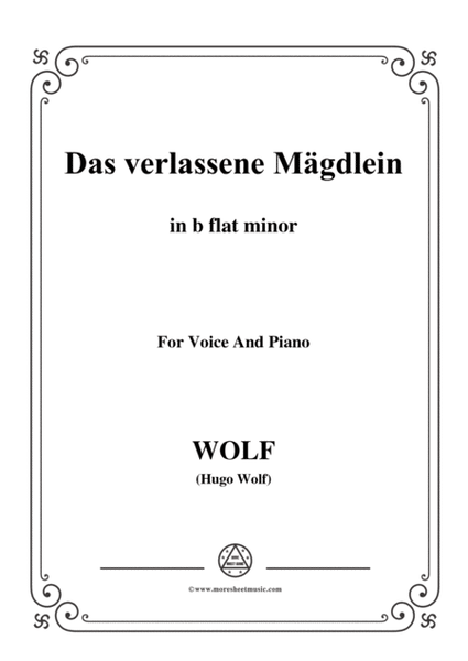 Wolf-Das verlassene Mägdlein in b flat minor,for voice and paino image number null