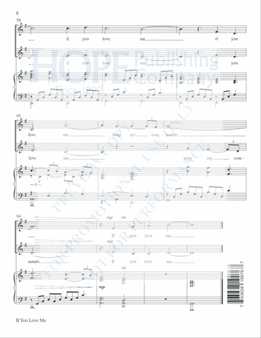 If You Love Me Vocal Duet scores gallery preview page 9