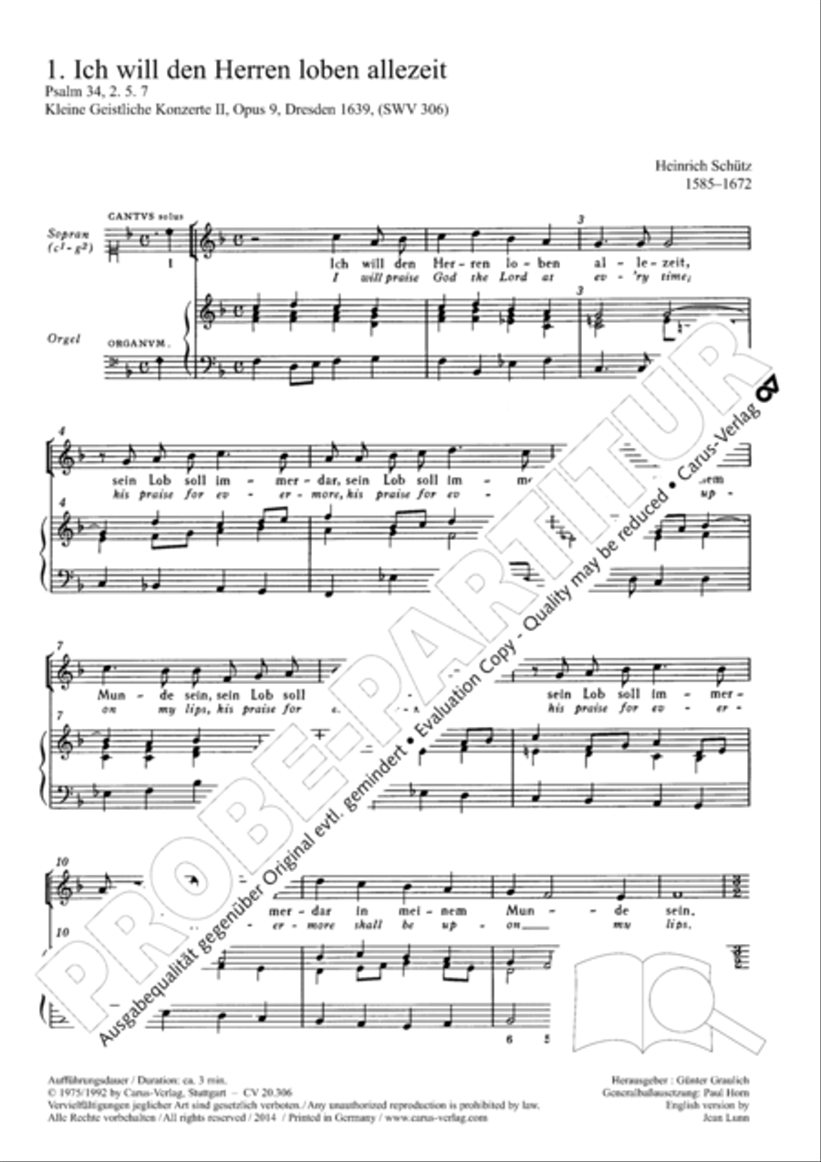 I will praise god the Lord at ev'ry time Soprano Voice scores gallery preview page 2
