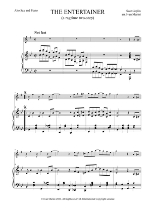 THE ENTERTAINER (a ragtime two-step) - easy version for Alto Sax and Piano