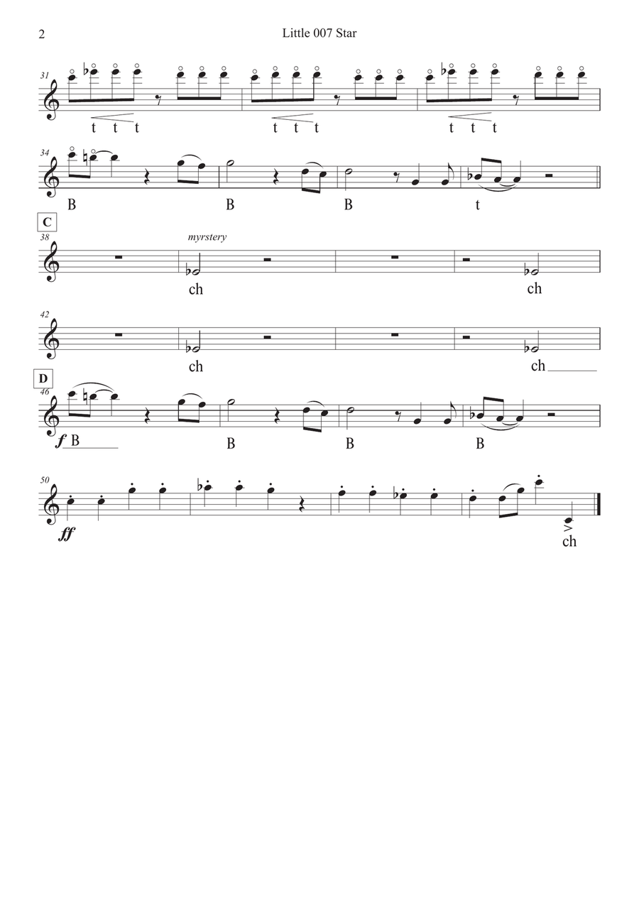 James Bond Theme Flute Quartet scores gallery preview page 2