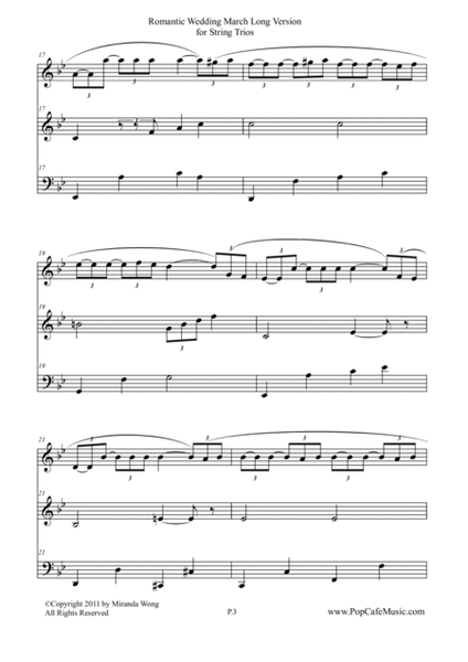 Romantic Wedding March - Long Version for 2 Violins & Cello (String Trios) image number null