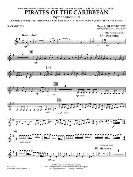 Pirates Of The Caribbean (Symphonic Suite) (arr. John Wasson) - Bb Clarinet 1