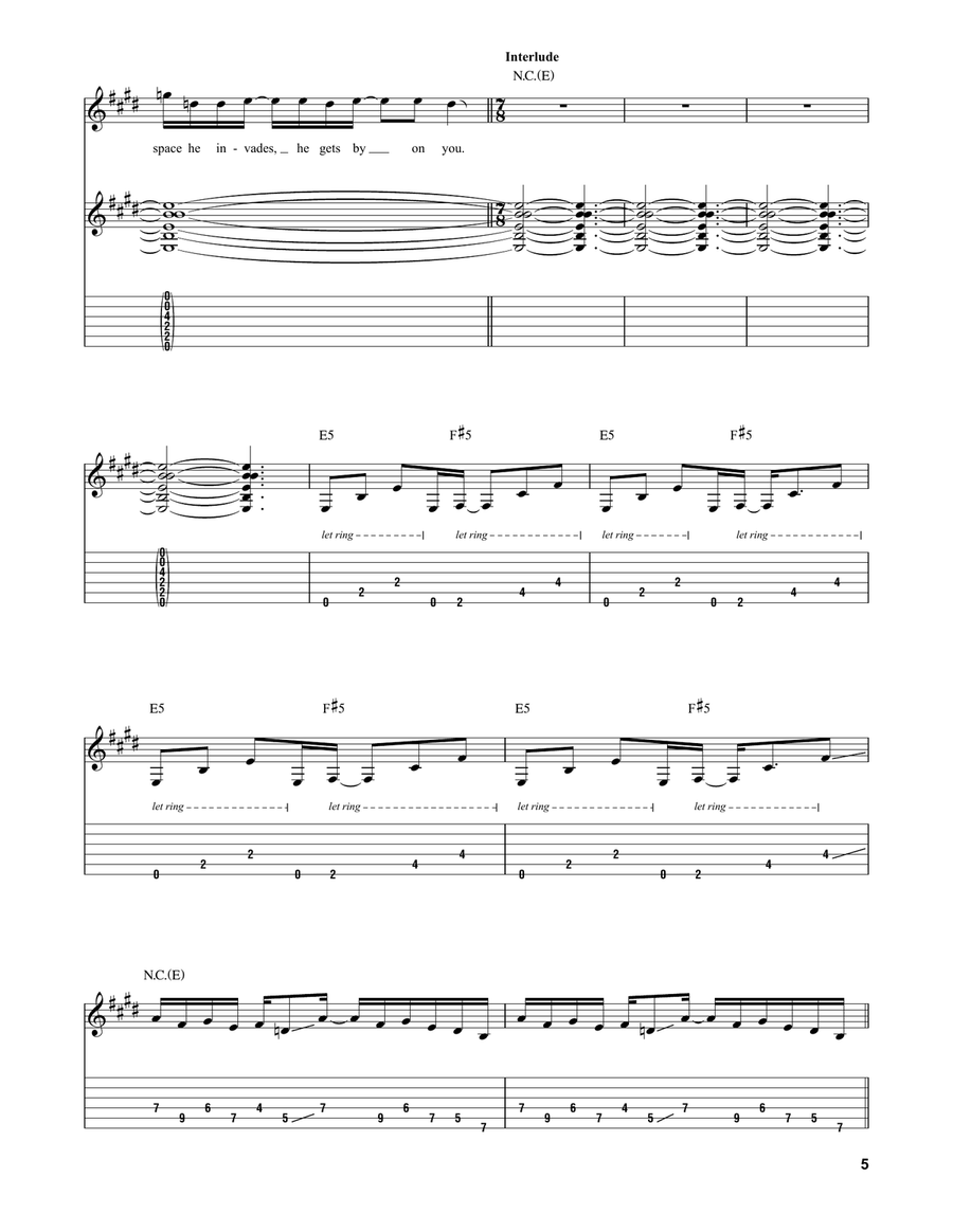Tom Sawyer Acoustic Guitar scores gallery preview page 5